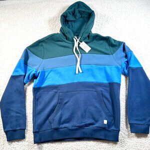 Marine Layer Mens Archive Signature Hoodie Sweatshirt Blue Green Size Medium NWT